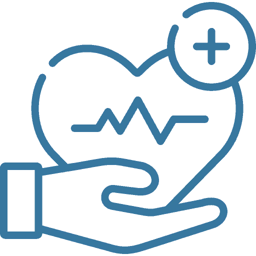 Heart and hand logo