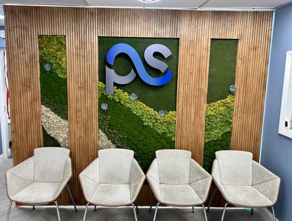 Decorative wall in lobby