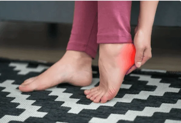 woman with heel pain
